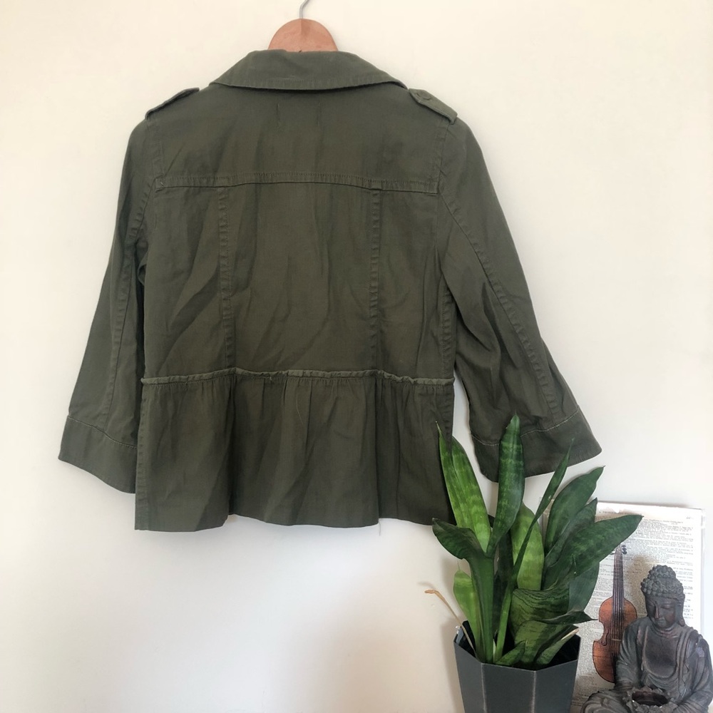 SOLD | LOFT Olive Green Peplum Hem Jacket - Picture 8 of 12